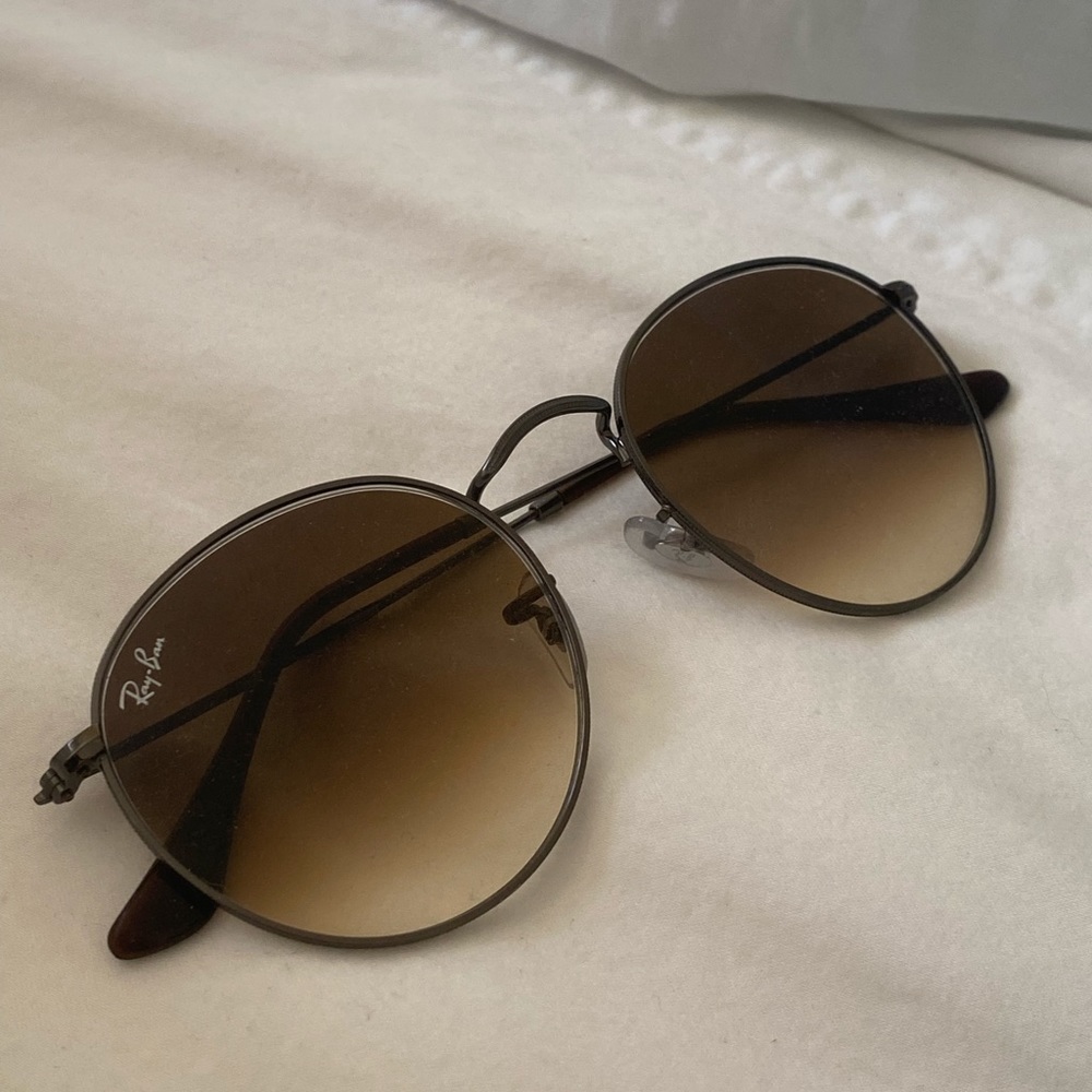 COPY - Ray-ban brown gradient round flat lenses